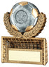 Bronze/Silver/Gold Mini Football Wreath On Goal Net Trophy