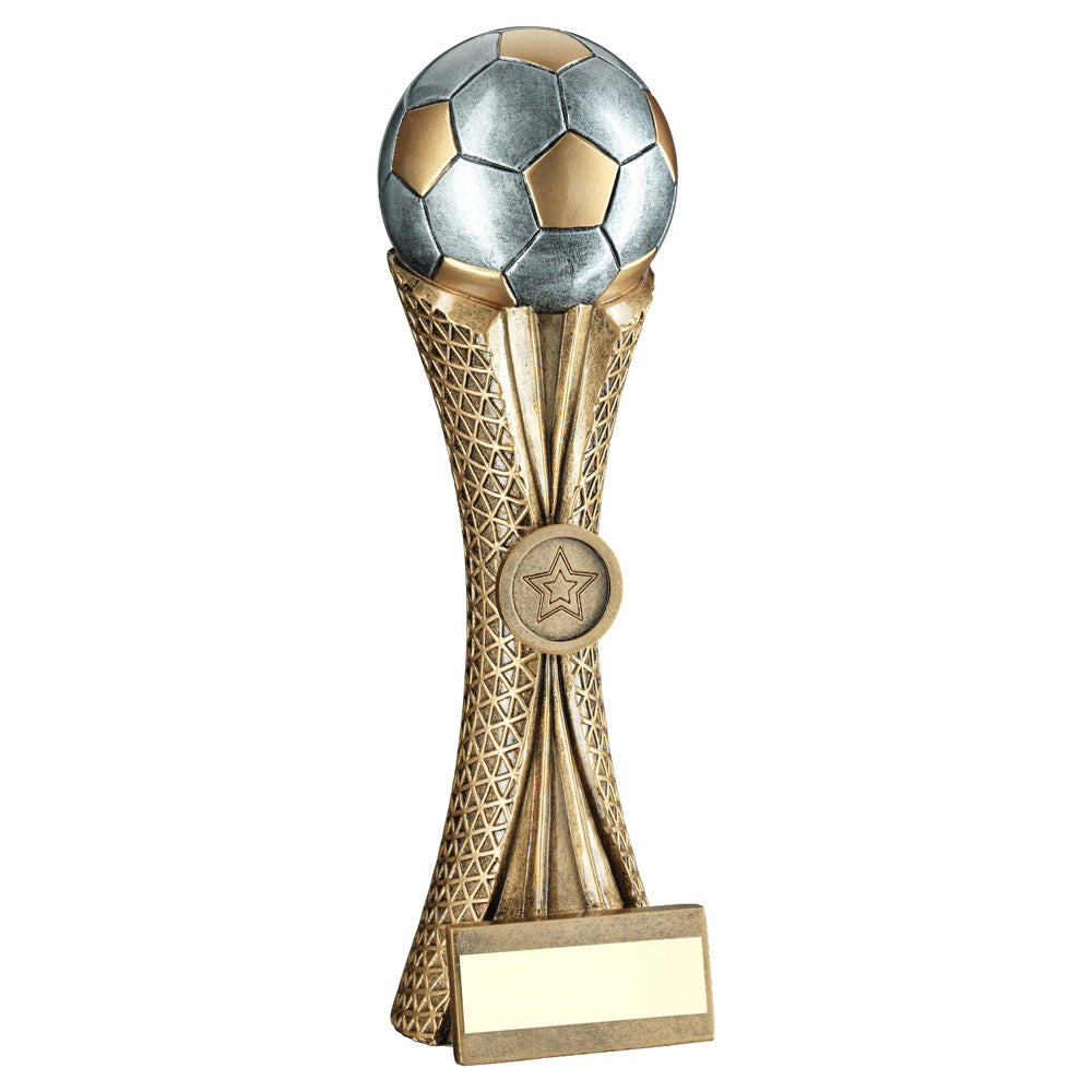 Bronze/Silver/Gold Football On TriMesh Column Trophy