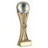 Bronze/Pewter/Gold Football On Tri-Mesh Column Trophy - Most Improved