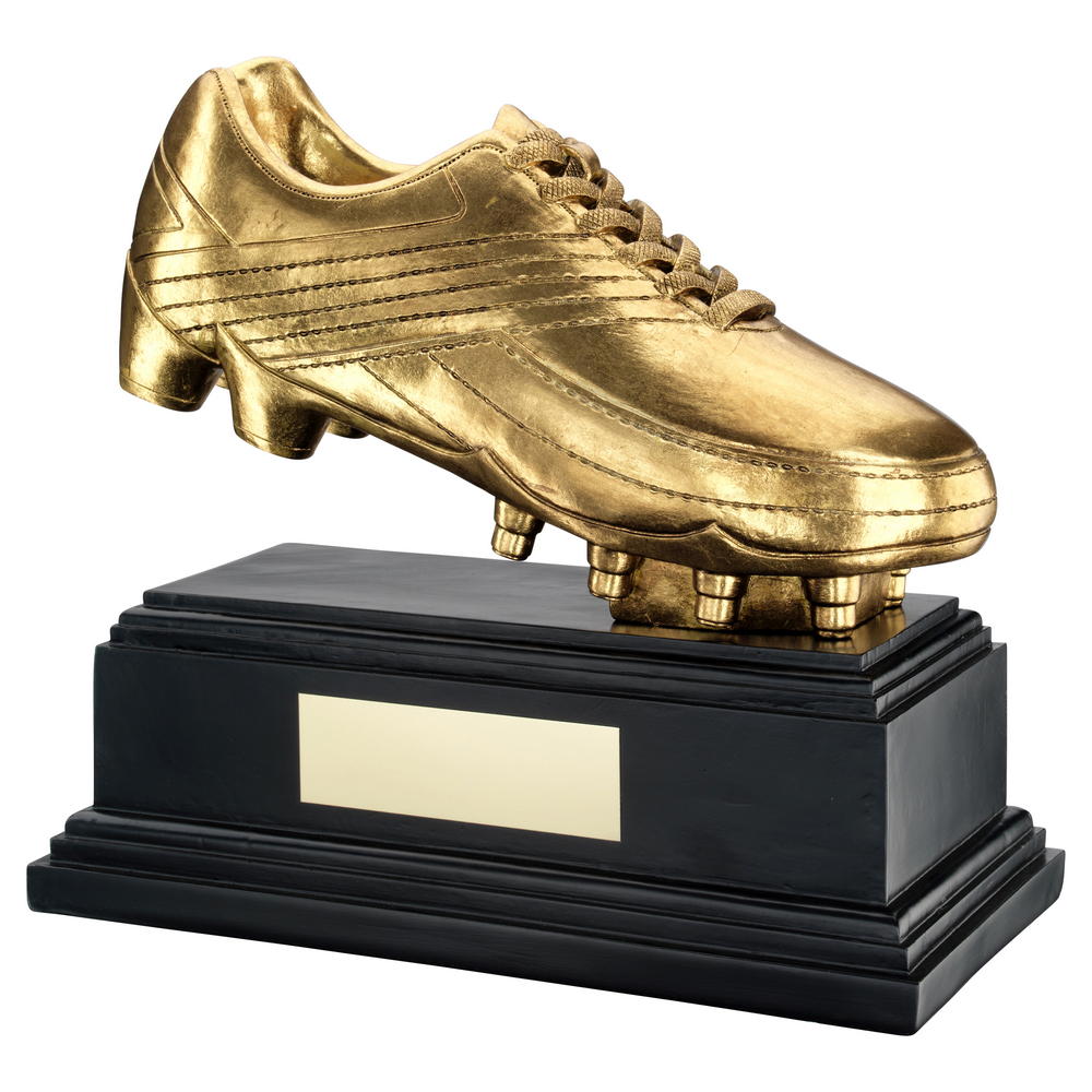 Premium Golden Boot Football Personalised Trophy