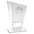 Printed Glass Plaque with Football Insert Trophy