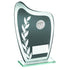 Jade Glass Plaque Trophy with Football Insert (Grey/Silver)