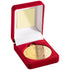 Red Velvet Box And 50mm 'Man of the Match' Medal Trophy - Gold - 3.5in