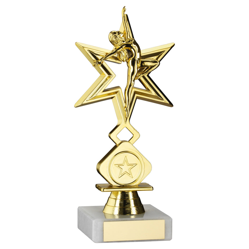 Gold 'Dance/Gym' Star Figure On Marble Base
