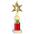 Gold/Red 'Dance/Gym' Star Figure Trophy On Marble Base (1" Cen/1" Tube)