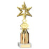 Gold 'Dance/Gym' Star Figure Trophy On Marble Base (1" Cen/1" Tube)