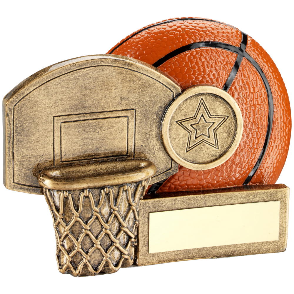 Basketball And Net Trophy