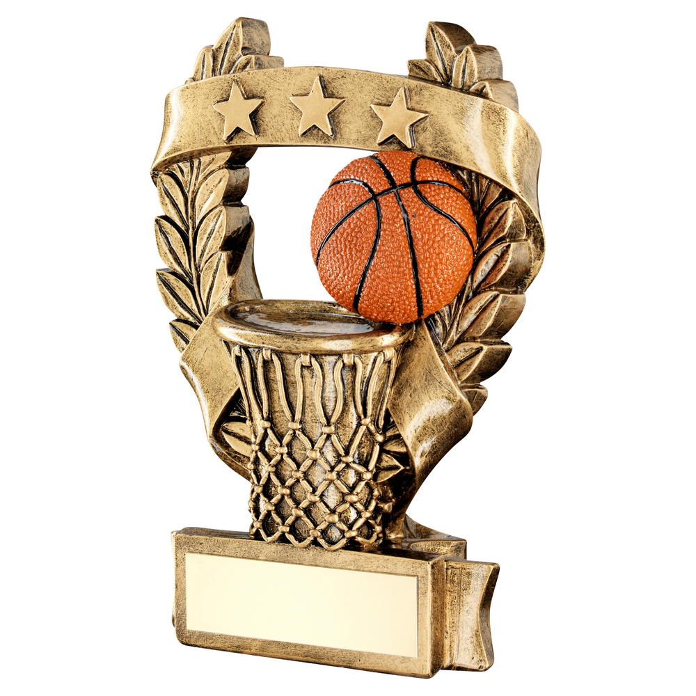 Basketball Trophy '3 Star Wreath Award'