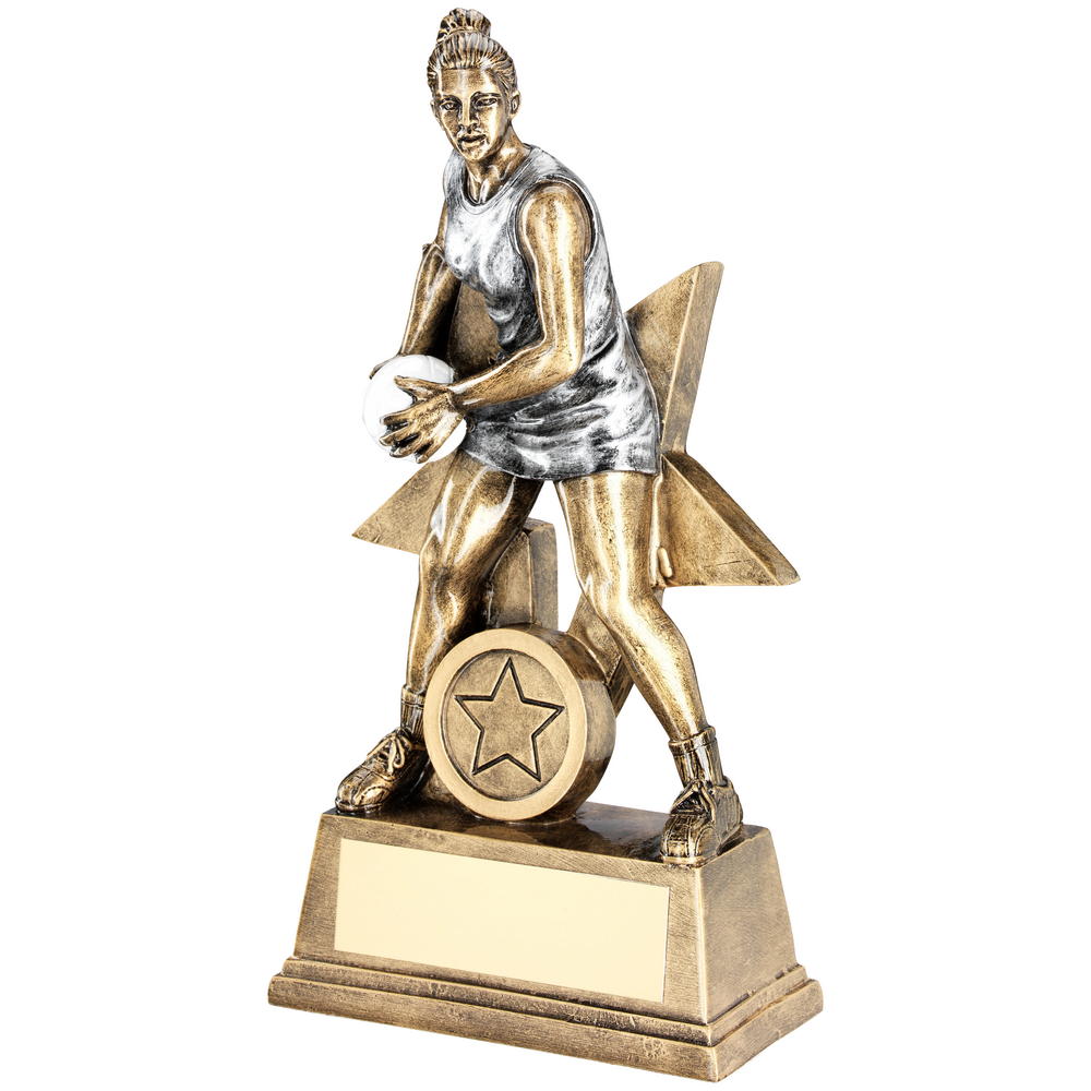 Female Netball Figurine Star Trophy
