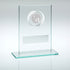 Jade/Silver Glass Trophy With Netball Insert