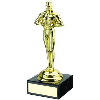 Gold Plastic And Marble Achievement Trophy - 7.75in