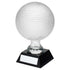 Golf Trophy - Clear Glass Ball on Black Base