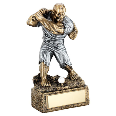 Bronze/Pewter Golf 'beasts' Figure Trophy - 6.75in