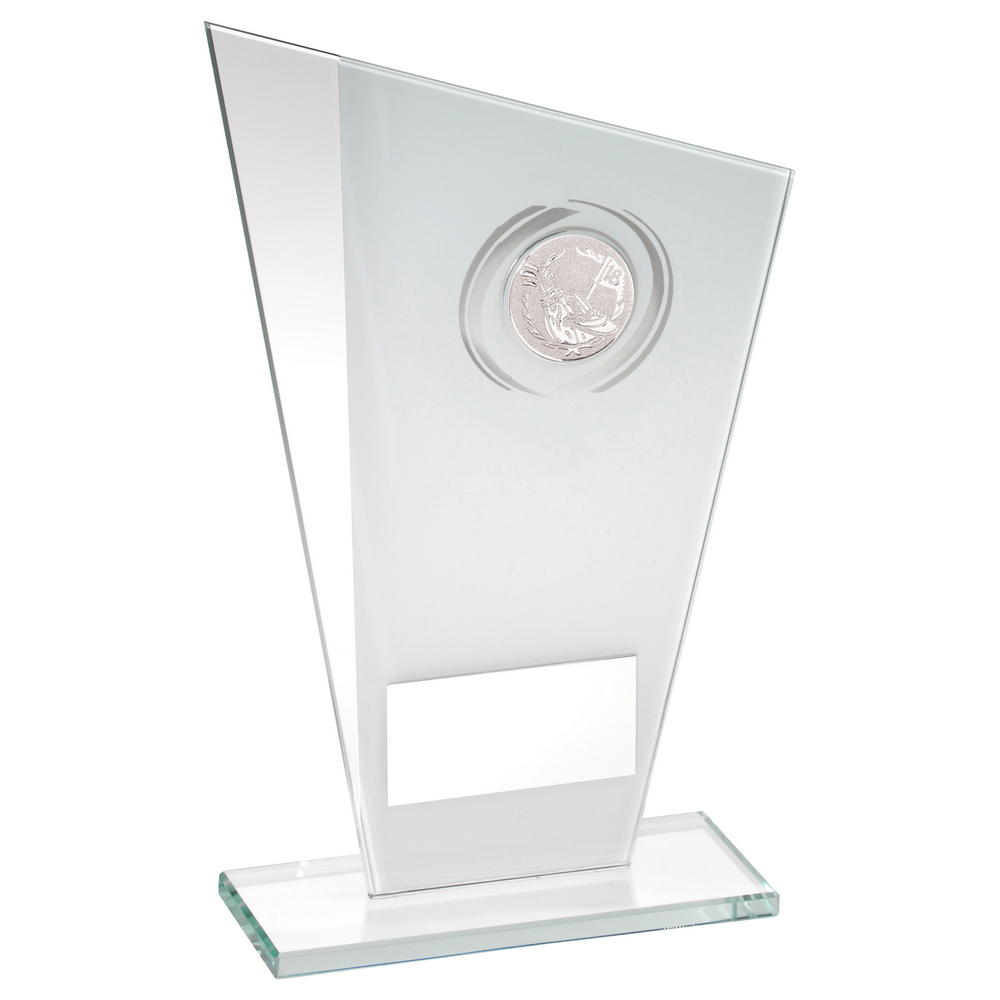 Golf Glass Peak Award with White/Silver Print