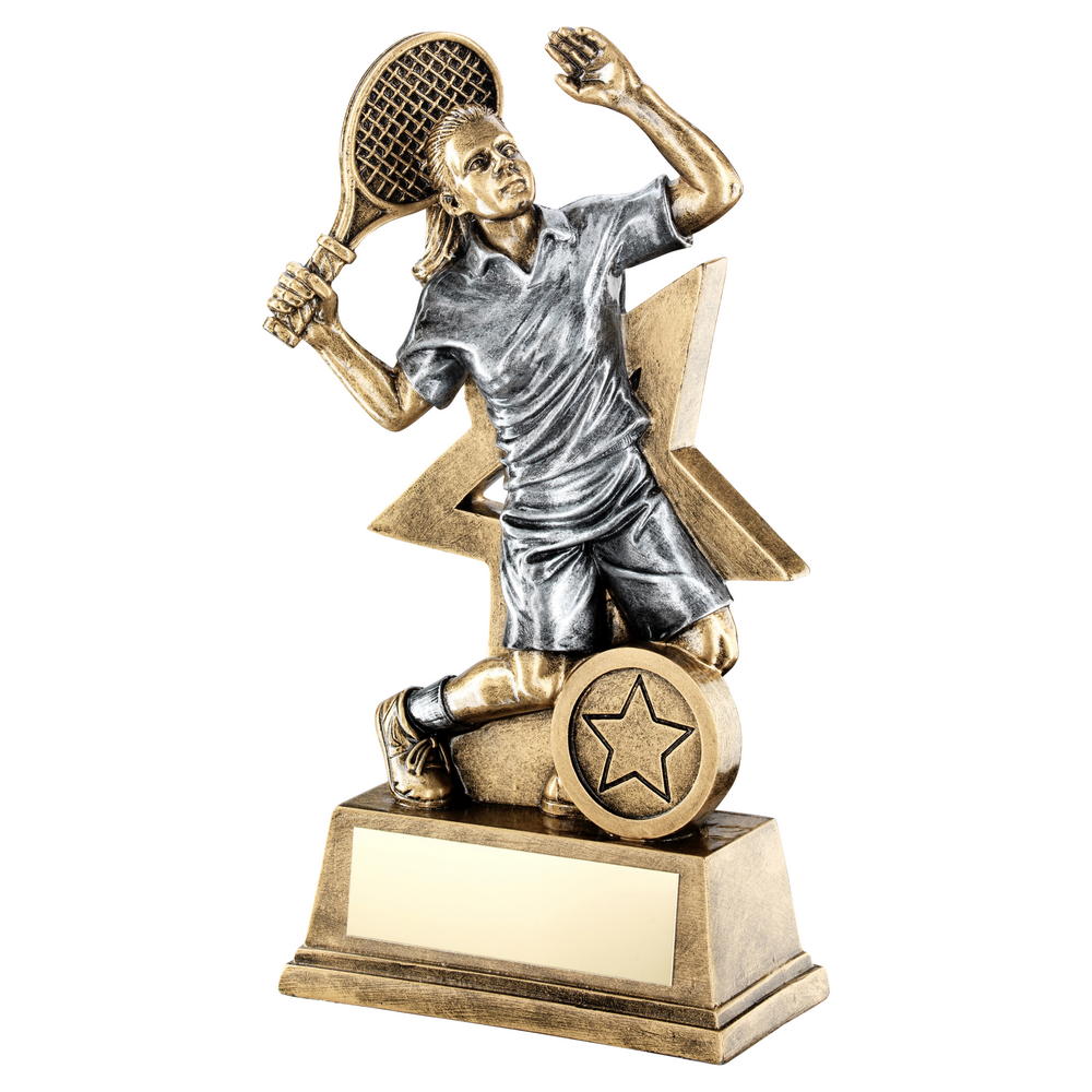 Female Tennis Star Figure Trophy