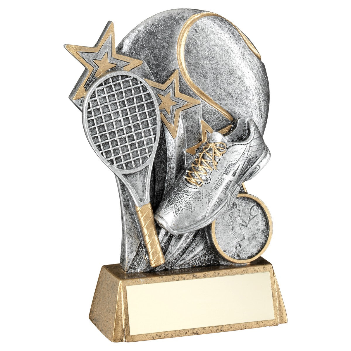 Tennis Ball with Racket Trophy