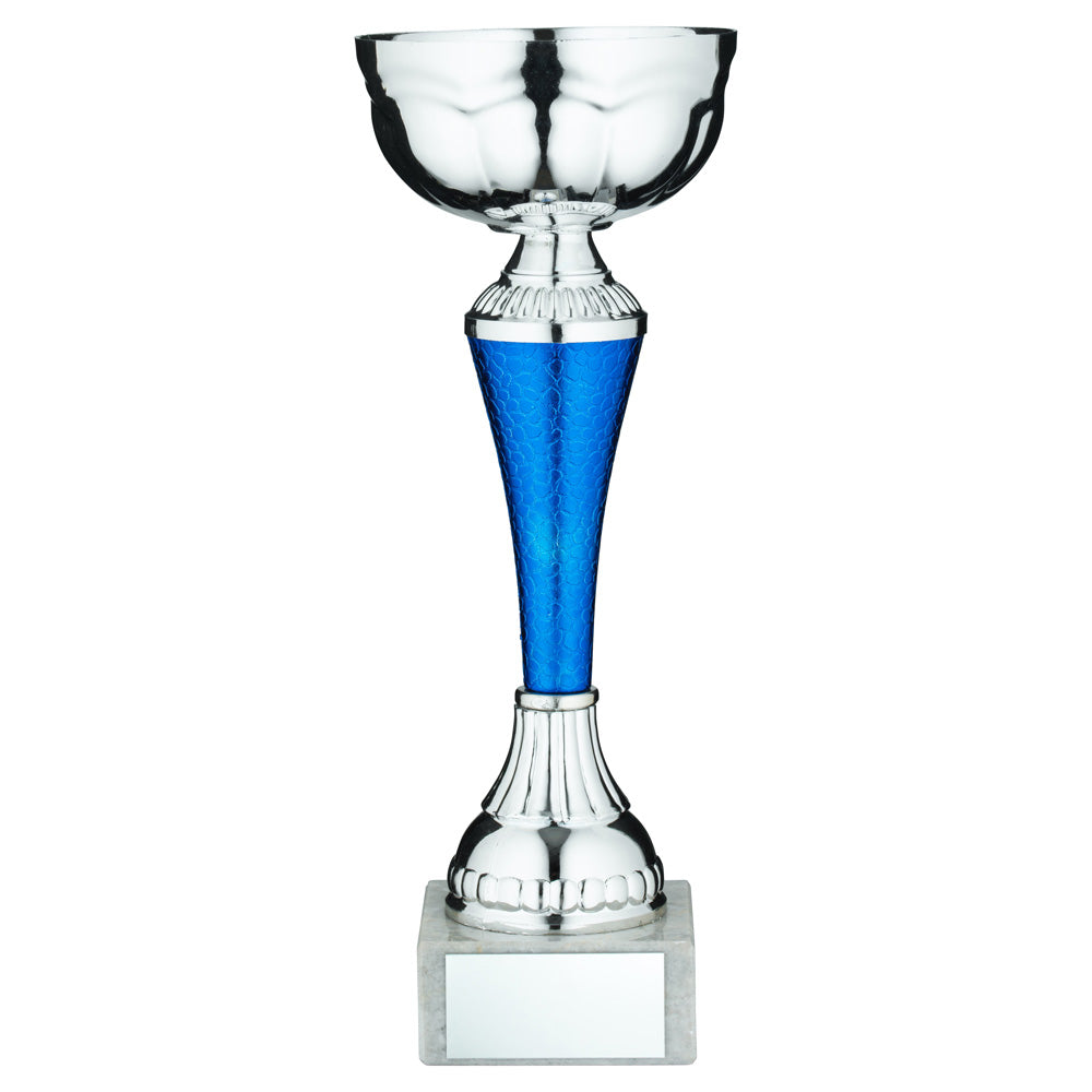 Silver/Blue Snakeskin Trophy Cup