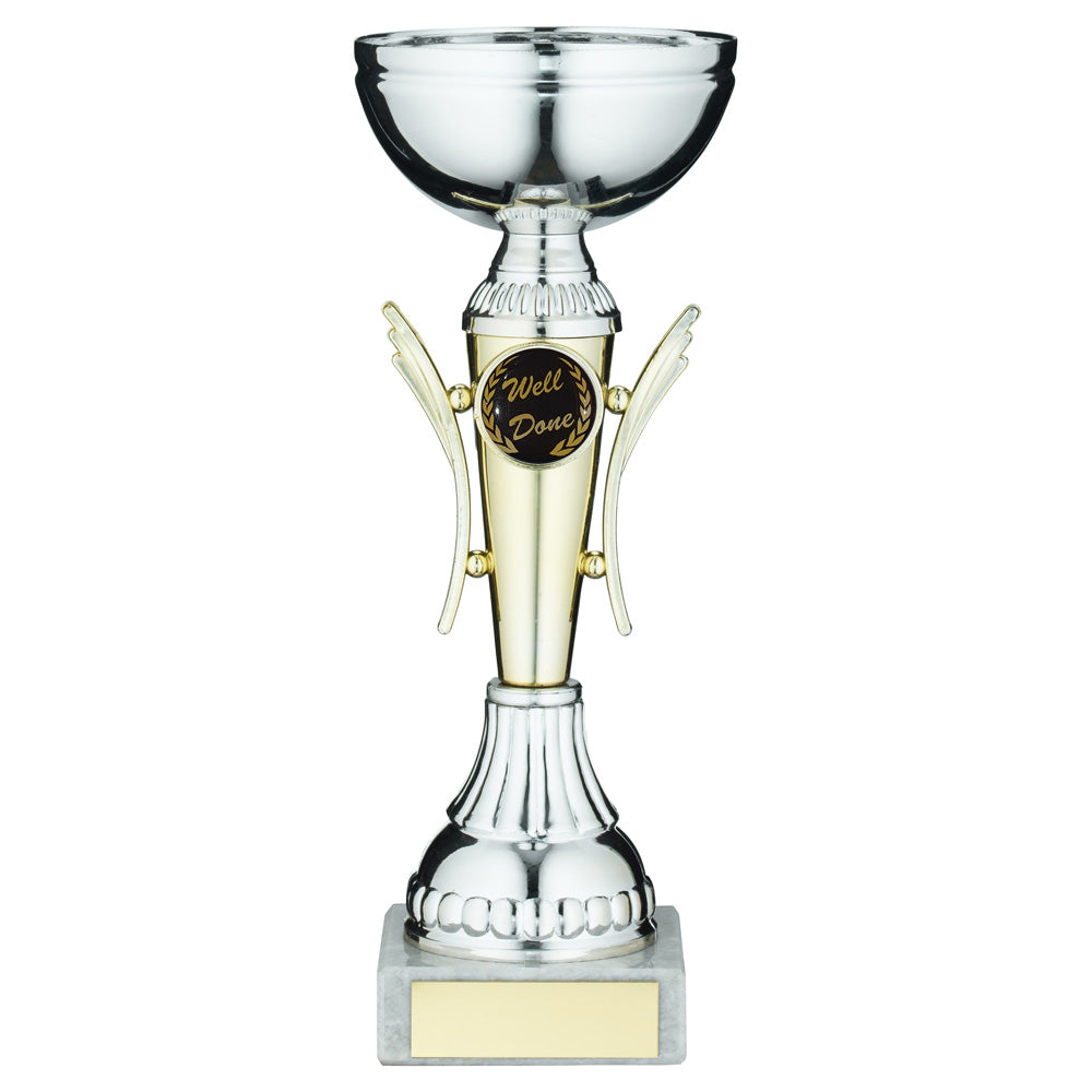 Silver/Gold Winged Trophy Cup