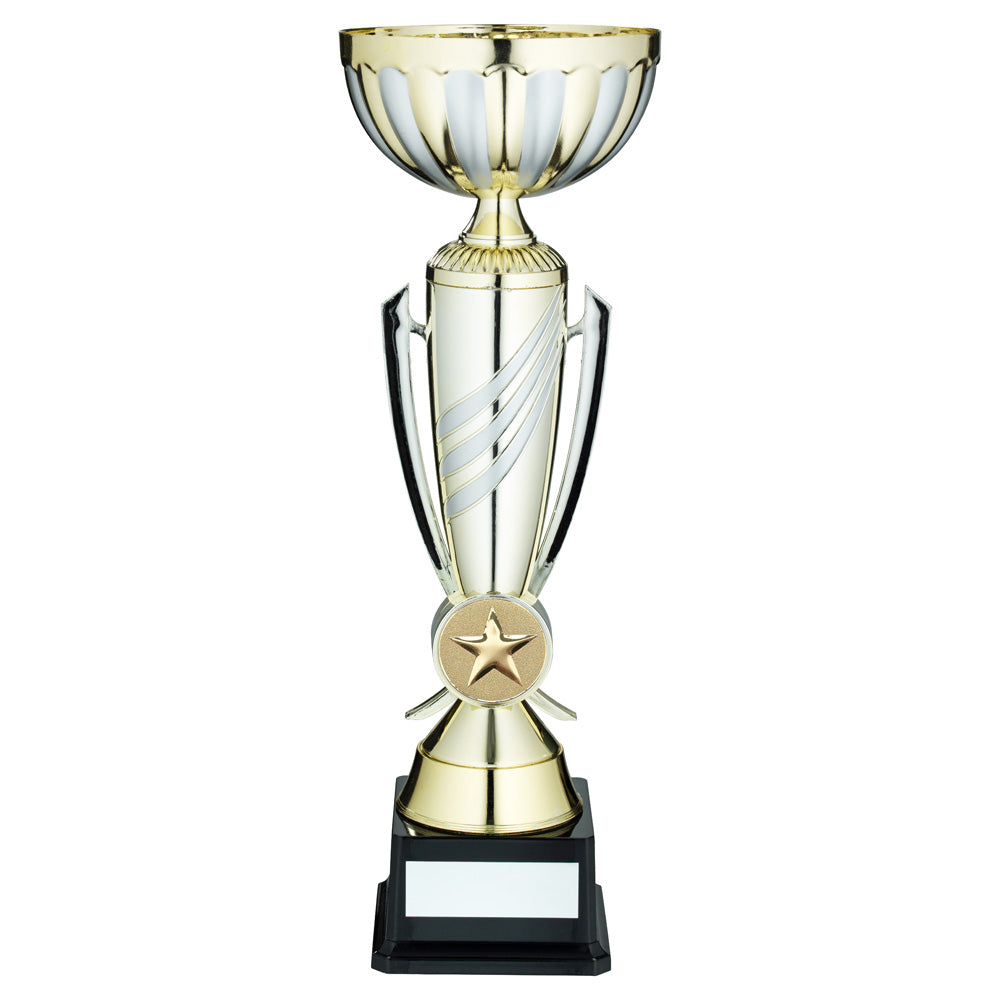 Gold/Matte Silver 3 Stripe Trophy Cup