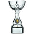 Silver Mini Metal Trophy Cup with Dimple Patterned Top