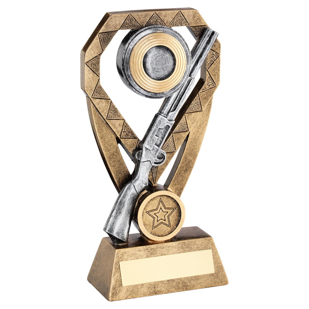 Clay Shooting Trophy - Rifle on Base