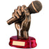 Bronze/Gold Resin Microphone In Hand Trophy - 7in