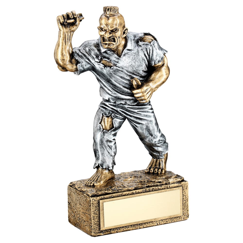 Bronze/Pewter Darts 'beasts' Figure Trophy - 6.75in
