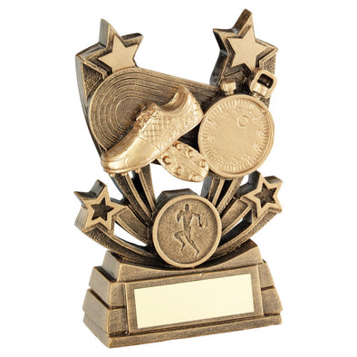 Bronze/Gold Shooting Star Series Athletics Trophy (1in Centre) - 4in