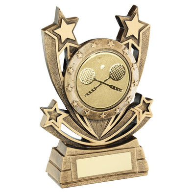Bronze/Gold Shooting Star Series With Squash Insert Trophy - 6.75in
