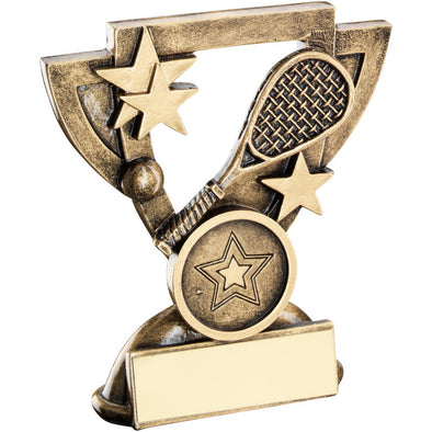 Bronze/Gold Squash Mini Cup Trophy - (1in Centre) 4.25in