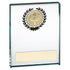Jade Glass Trophy - Block With Gold Wreath
