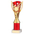 Gold/Red Plastic 'Flash Star' Trophy Cup On Riser And Marble Base
