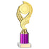 Gold/Purple 'Olympic' Plastic Award On Marble Base With Tube Riser