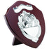 Mahogany Shield With Chrome Fronts (1in Centre) - 9in