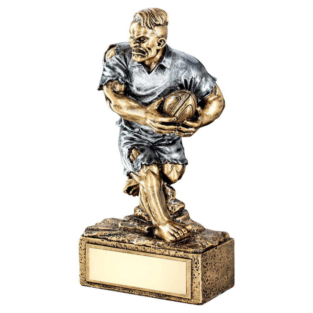 Bronze/Pewter Rugby 'beasts' Figure Trophy - 6.75in
