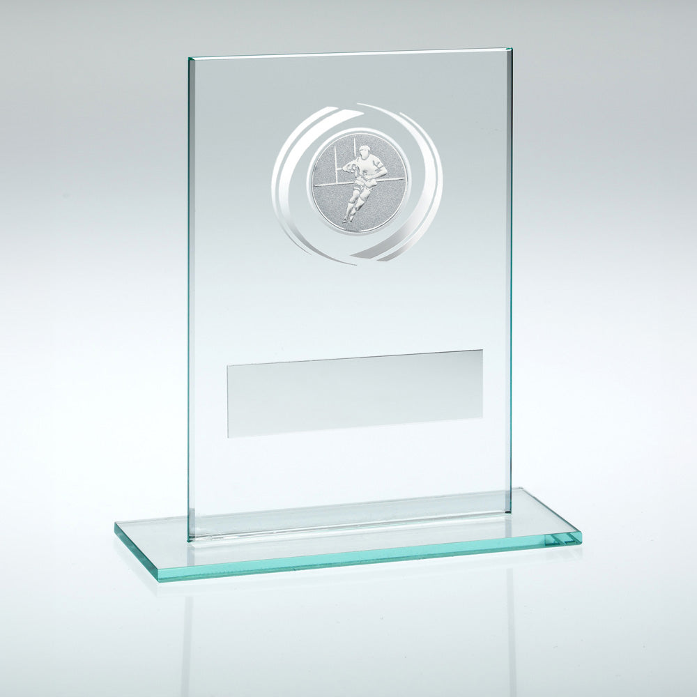 Jade/Silver Glass Plaque Award