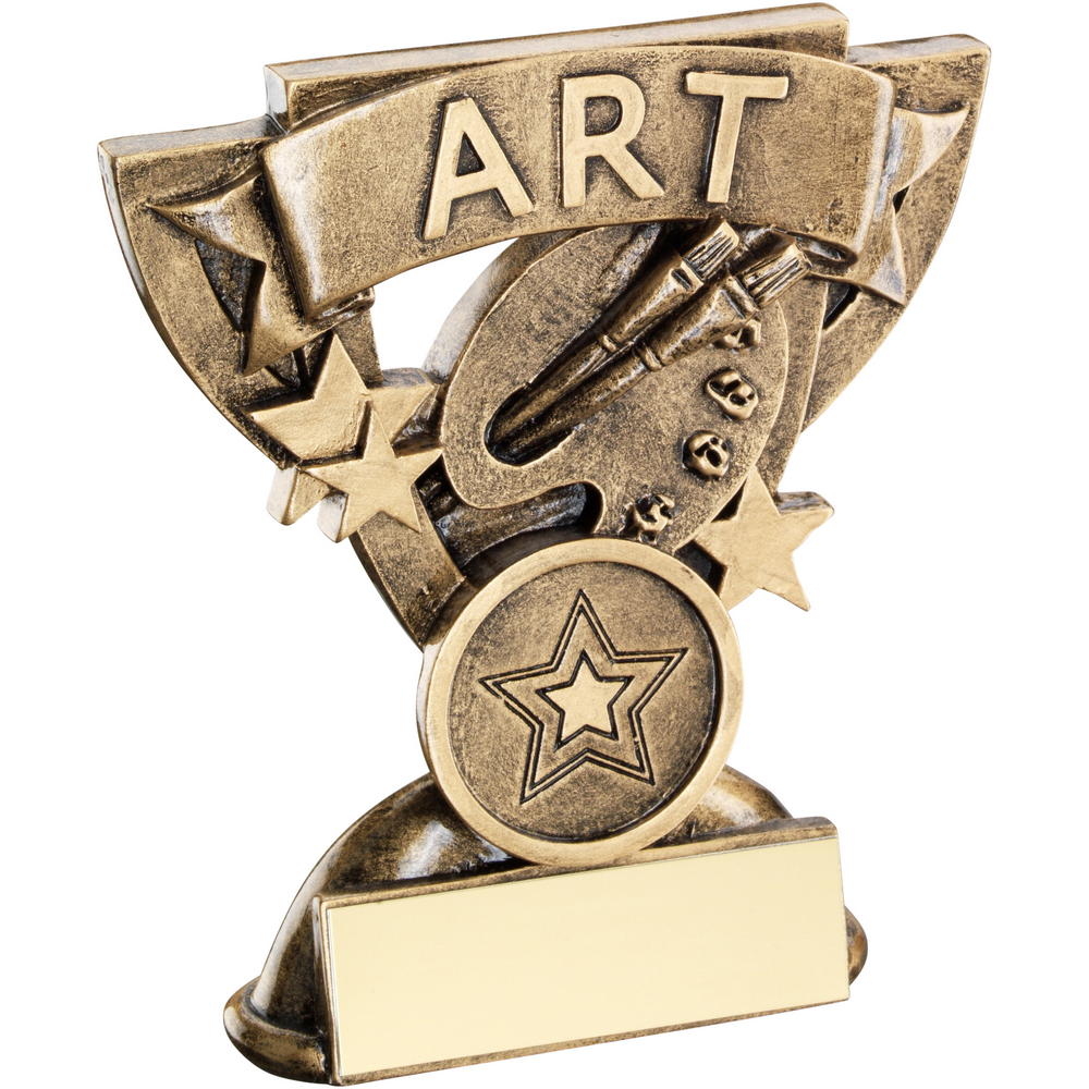 Bronze/Gold Art Mini Cup Trophy - (1in Centre)      3.75in