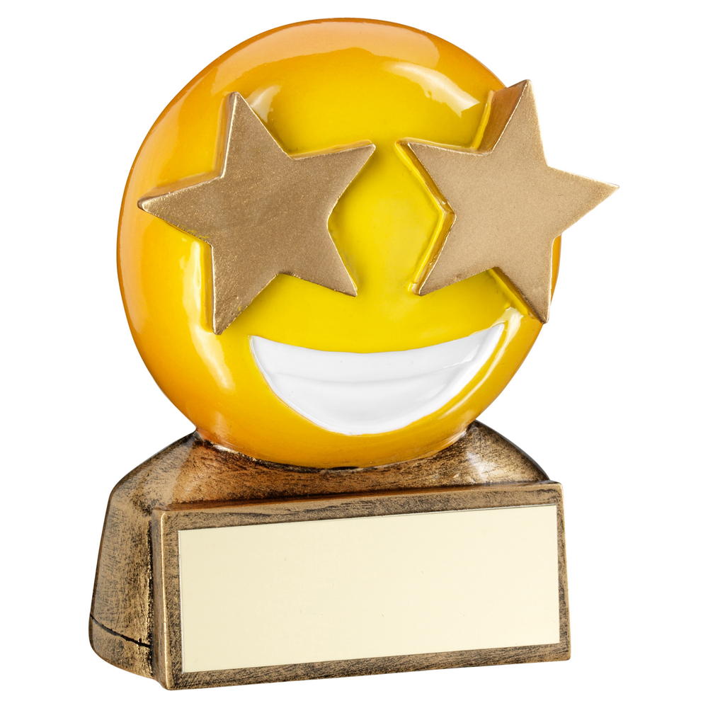 Star Eyes Emoji Trophy - 2.75in