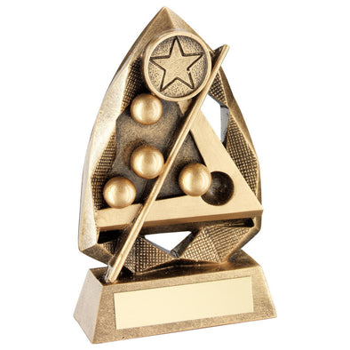 Bronze/Gold Pool/Snooker Diamond Collection Trophy (1in Centre) - 5.75in
