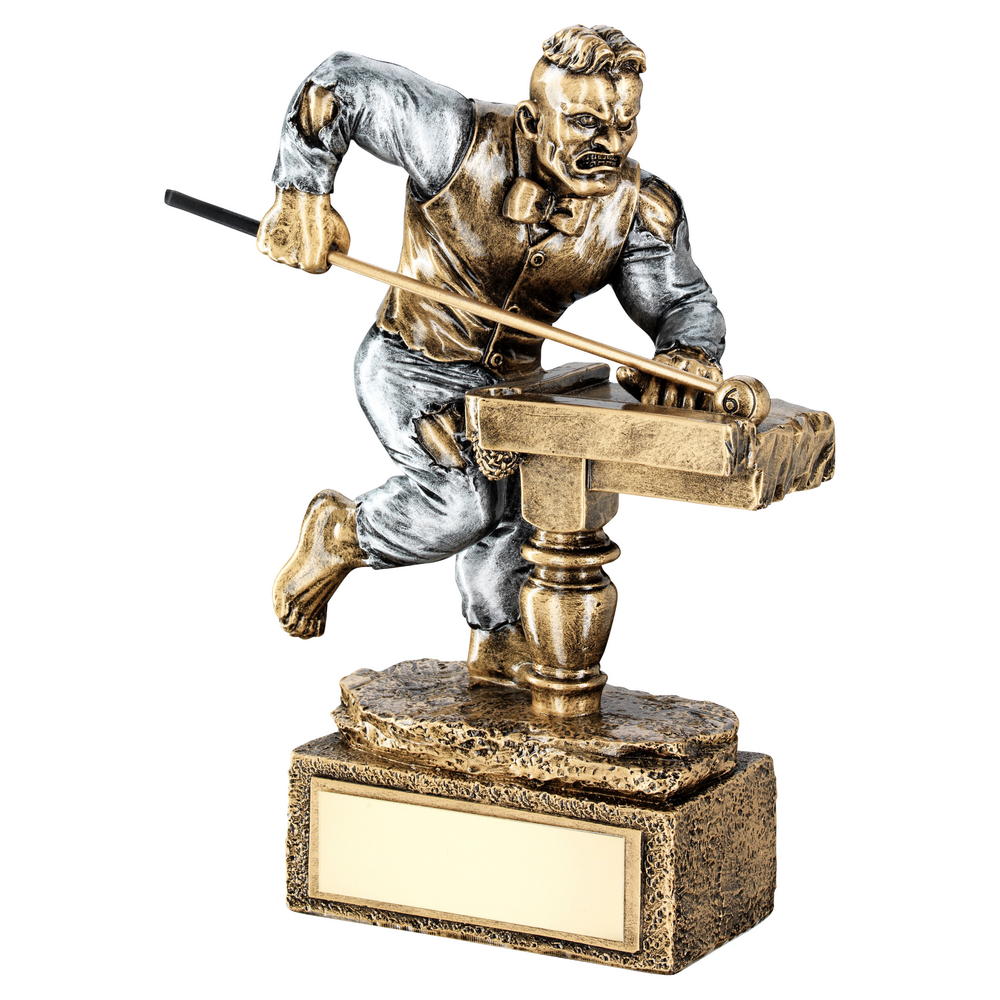 Bronze/Pewter Pool 'beasts' Figure Trophy - 6.75in