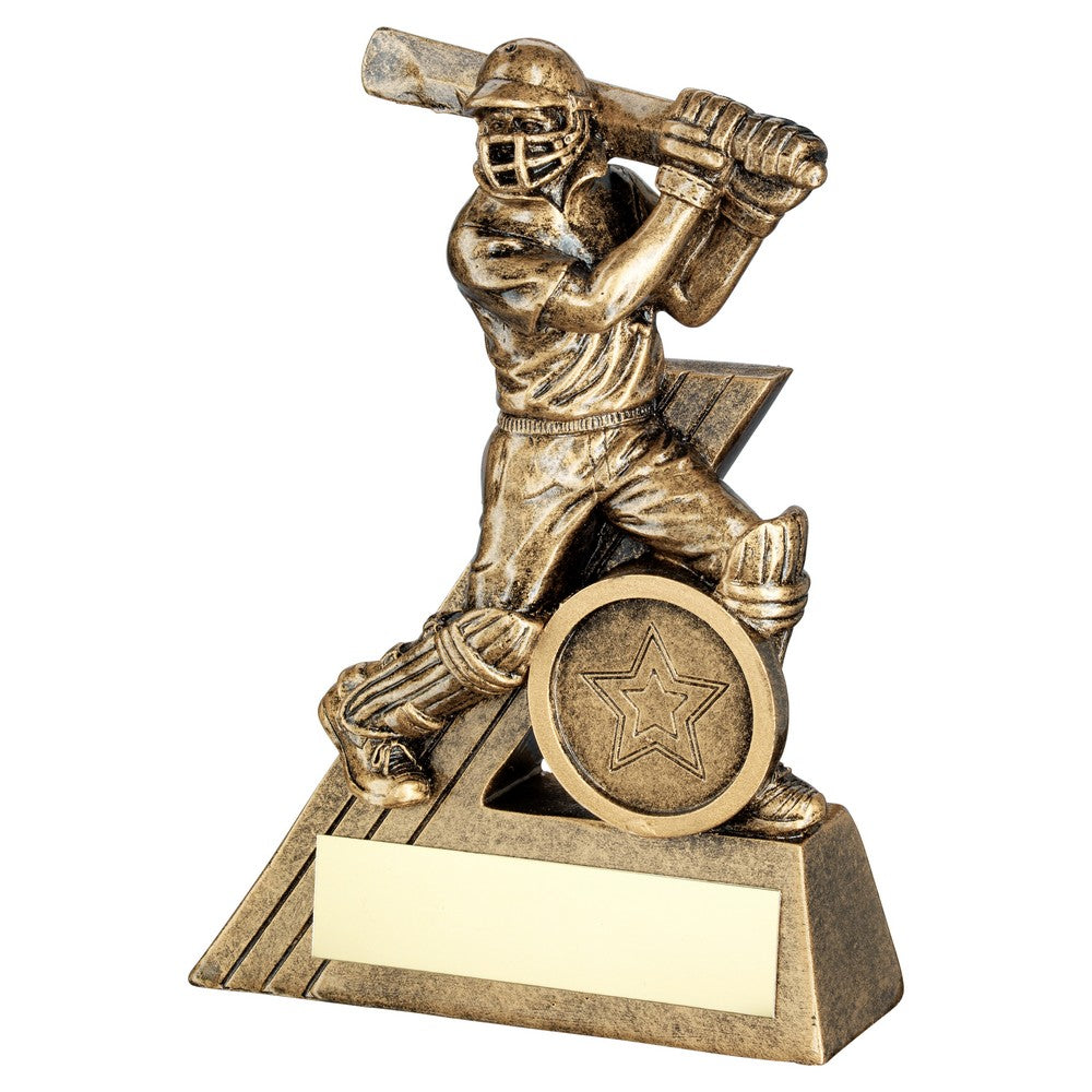 Male Cricket Batsman Figure Trophy