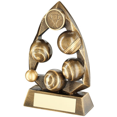 Bronze/Gold Lawn Bowls Diamond Collection Trophy (1in Centre) - 5.75in