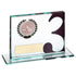 Jade Glass Plaque Award With Go Kart Insert - Bronze 3rd - 3.25 X 4in