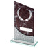 Printed Glass Plaque Award with Marble Print