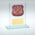 Engraved Jade Glass Plaque (With Personalised Shield)