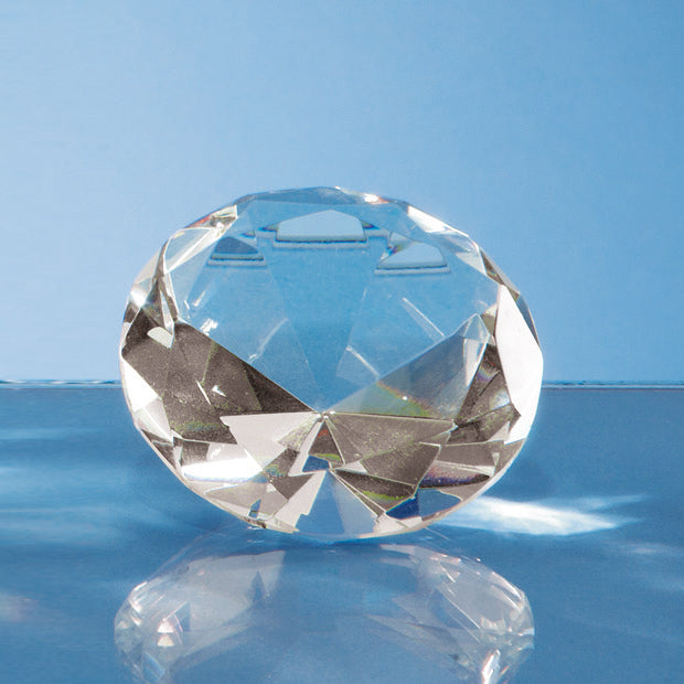 Engraved Crystal Clear Diamond Paperweight