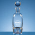 Engraved Tall Glass Bubble-Base Wine Decanter