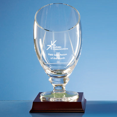 25cm Handmade Slope Top Presentation Vase (base not included)