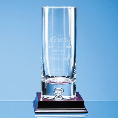 20cm Handmade Bubble Base Cylinder Vase (Base Not Included)