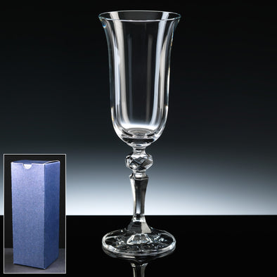 Laura Crystal 6oz Flute, Blue Box (available with engraving)